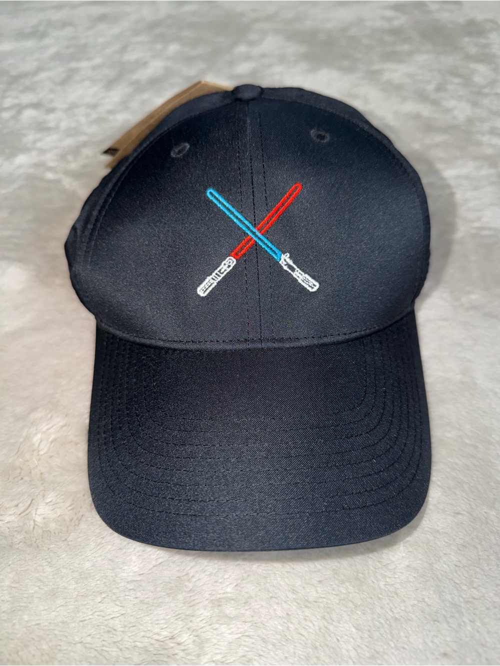 Nike Dri-FIT Star Wars Cap Baseball Hat M/L Black Lightsabers NEW WITH DEFECT